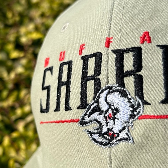Vintage 90s Buffalo Sabres ⚔️ Starter snapback hat baseball cap NHL earth tones - Picture 4 of 16
